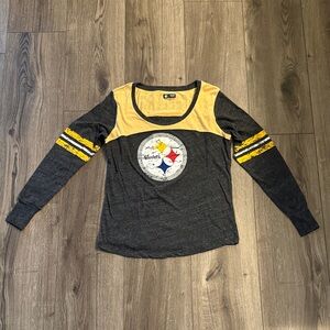 Steelers Women’s Long Sleeve Shirt with Yellow Accents
